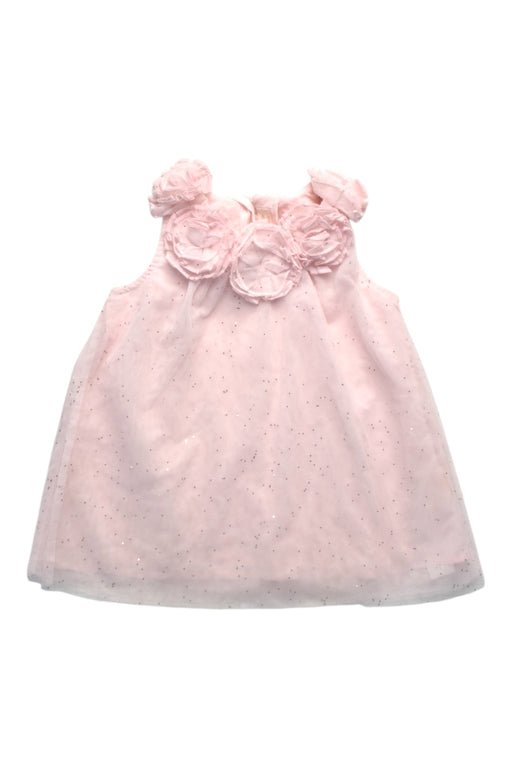 A Pink Sleeveless Dresses from Gingersnaps in size 6-12M for girl. (Front View)