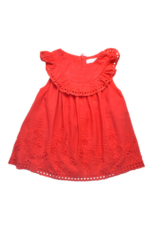 A Red Sleeveless Dresses from Mayoral in size 6-12M for girl. (Front View)
