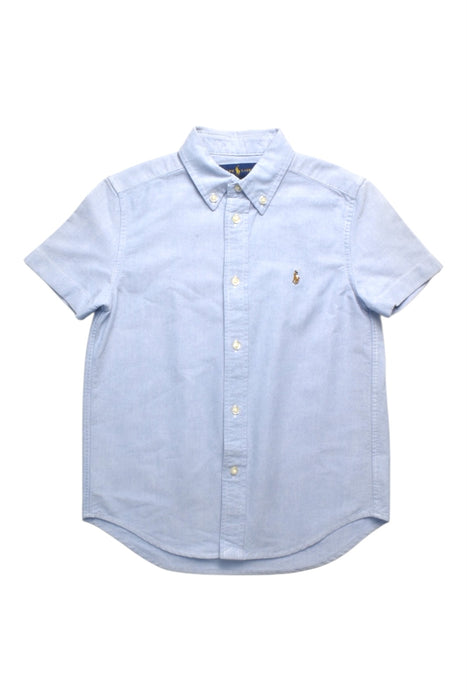 A Blue Short Sleeve Shirts from Ralph Lauren in size 7Y for boy. (Front View)
