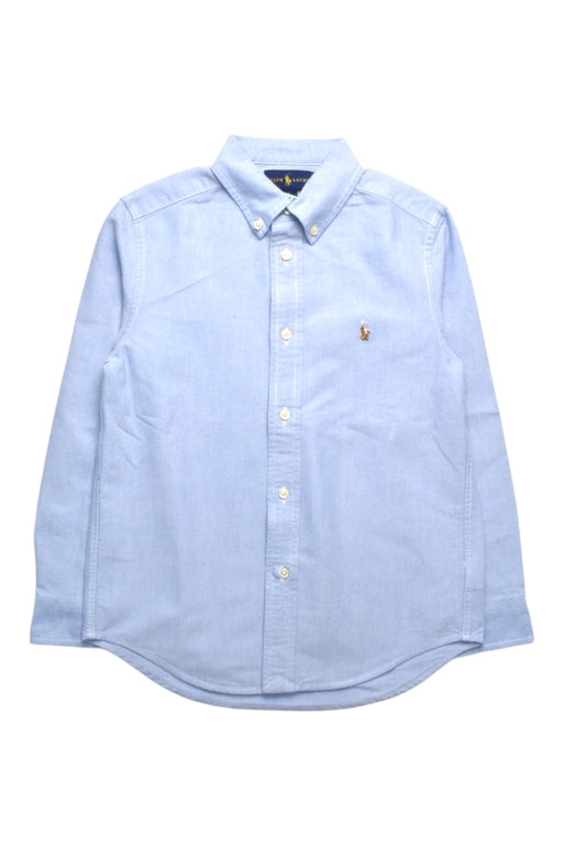 A Blue Long Sleeve Shirts from Ralph Lauren in size 7Y for boy. (Front View)