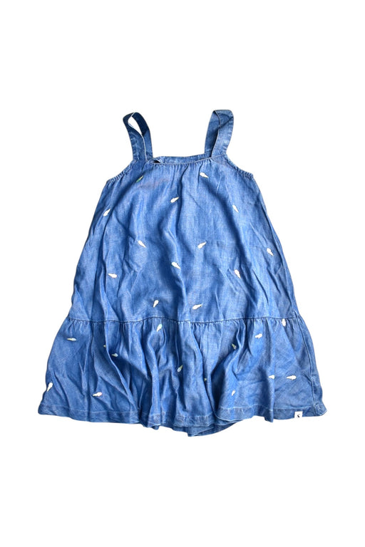 A Blue Sleeveless Dresses from Joules in size 5T for girl. (Front View)