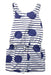 A Navy Sleeveless Rompers from Joules in size 6T for girl. (Front View)