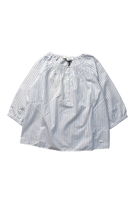 A Blue Long Sleeve Shirts from Massimo Dutti in size 7Y for girl. (Front View)
