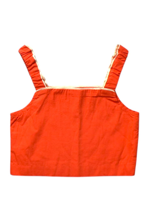 A Orange Sleeveless Tops from The Middle Daughter in size 5T for girl. (Front View)