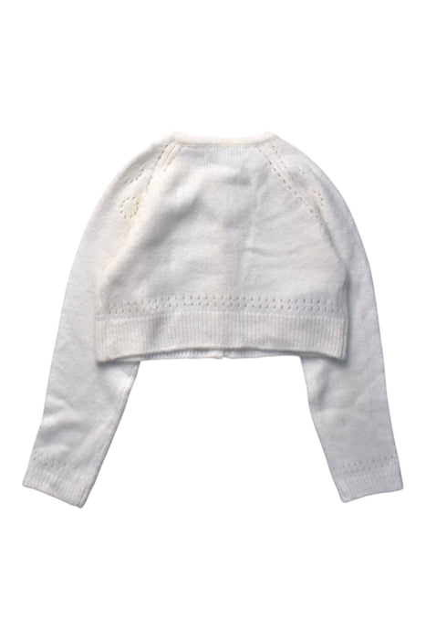 A White Cardigans from Mayoral in size 6T for girl. (Back View)