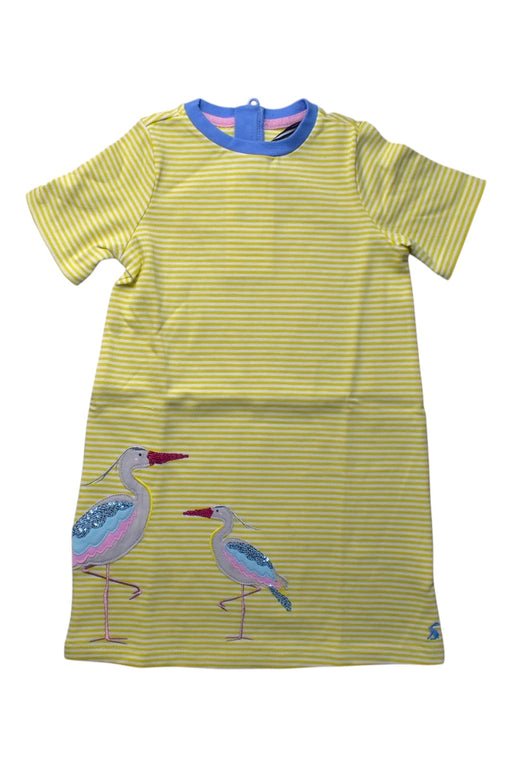 A Yellow Short Sleeve Dresses from Joules in size 5T for girl. (Front View)