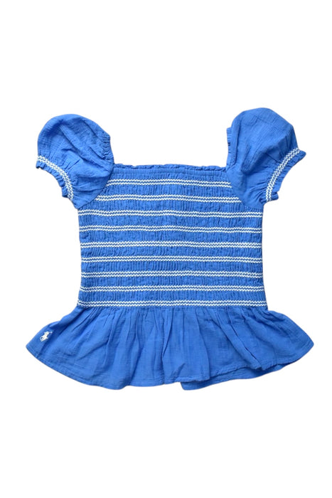 A Blue Short Sleeve Tops from Polo Ralph Lauren in size 6T for girl. (Front View)
