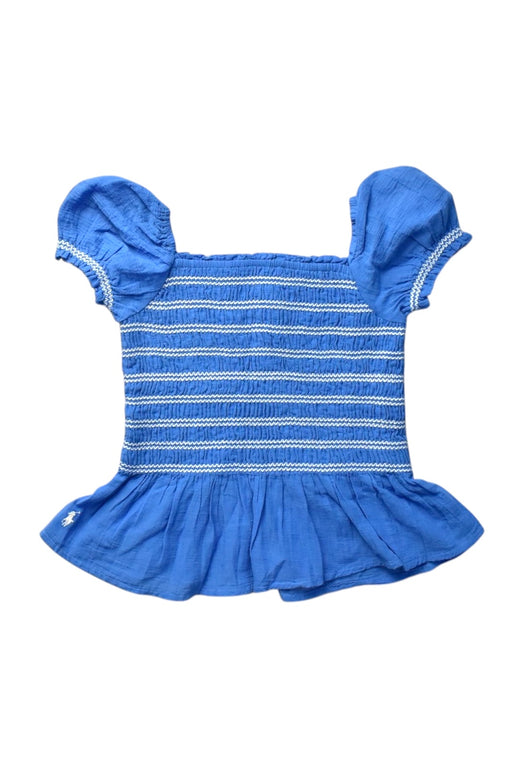 A Blue Short Sleeve Tops from Polo Ralph Lauren in size 6T for girl. (Front View)