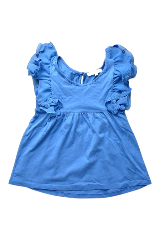 A Blue Sleeveless Tops from Chloe in size 6T for girl. (Front View)