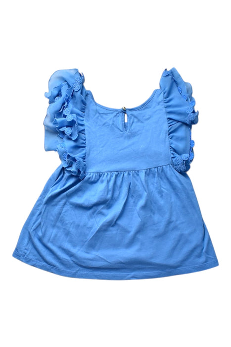 A Blue Sleeveless Tops from Chloe in size 6T for girl. (Back View)