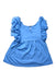 A Blue Sleeveless Tops from Chloe in size 6T for girl. (Back View)