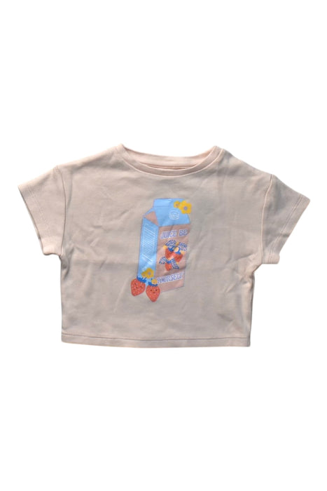 A Beige Short Sleeve T Shirts from Gingersnaps in size 3-6M for girl. (Front View)