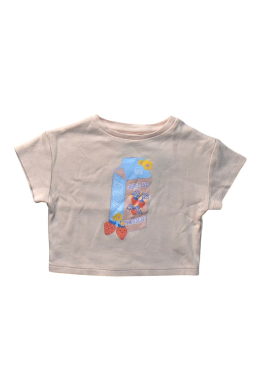 A Beige Short Sleeve T Shirts from Gingersnaps in size 3-6M for girl. (Front View)