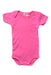 A Pink Short Sleeve Bodysuits from Petit Bateau in size 3-6M for girl. (Front View)