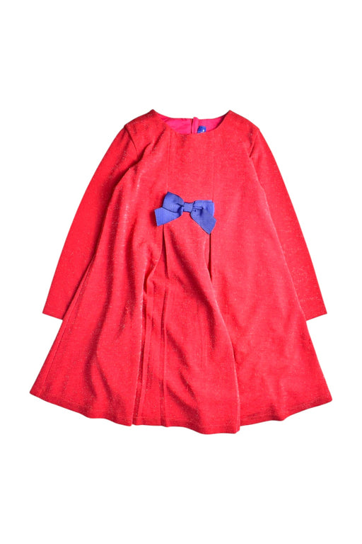 A Red Long Sleeve Dresses from Chicco in size 7Y for girl. (Front View)