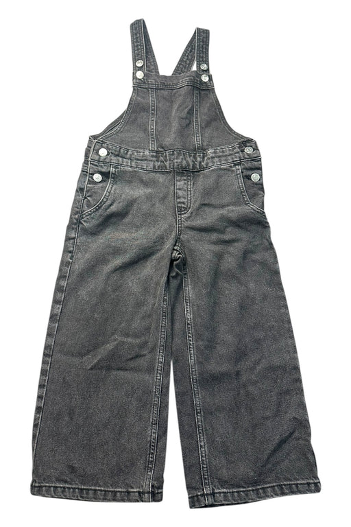 A Black Long Overalls from Sisley in size 6T for girl. (Front View)