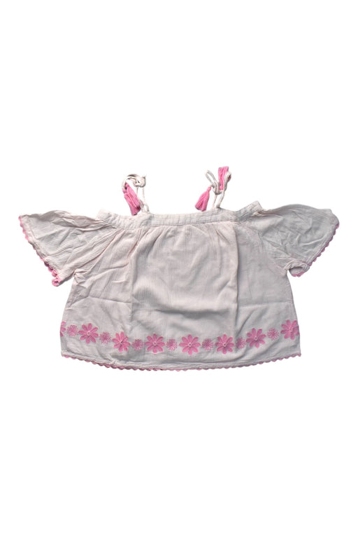 A Pink Sleeveless Tops from Seed in size 4T for girl. (Front View)