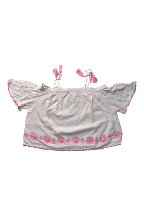 A Pink Sleeveless Tops from Seed in size 4T for girl. (Back View)