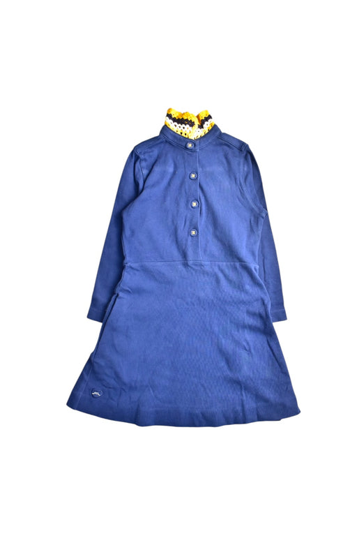 A Blue Long Sleeve Dresses from Chateau de Sable in size 4T for girl. (Front View)