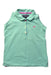 A Green Sleeveless Polos from Sacoor in size 6T for girl. (Front View)