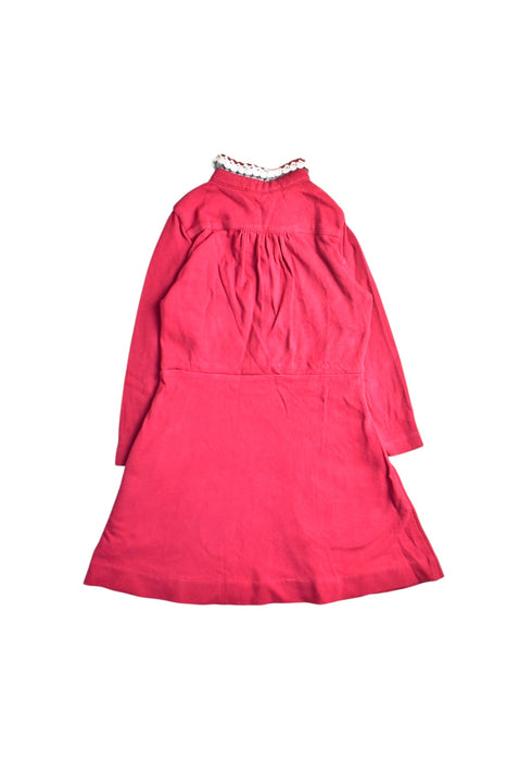A Red Long Sleeve Dresses from Chateau de Sable in size 4T for girl. (Back View)