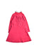A Red Long Sleeve Dresses from Chateau de Sable in size 4T for girl. (Back View)