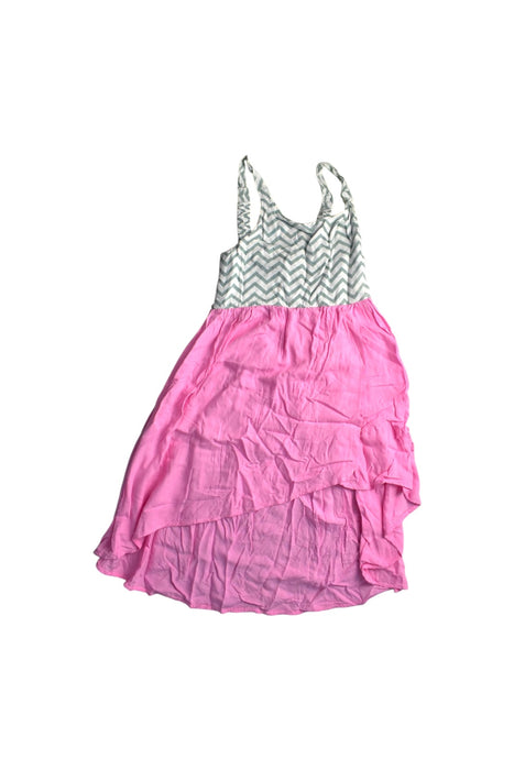 A Pink Sleeveless Dresses from Indigo Kids in size 6T for girl. (Front View)