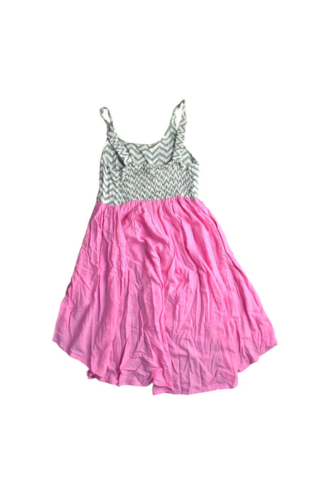 A Pink Sleeveless Dresses from Indigo Kids in size 6T for girl. (Back View)