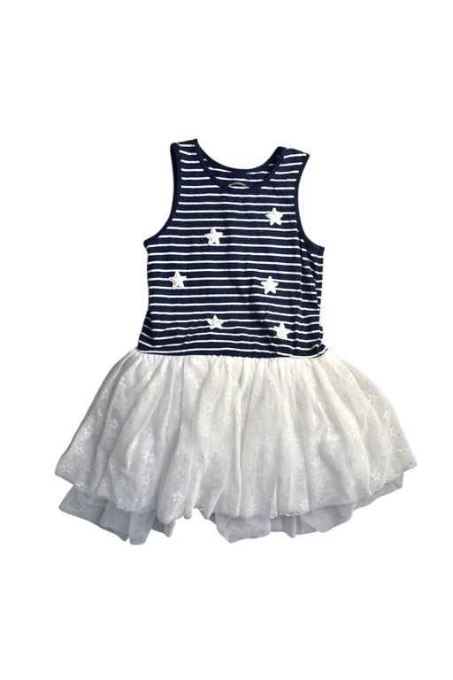 A Navy Sleeveless Dresses from Pippa & Julie in size 6T for girl. (Front View)
