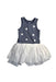 A Navy Sleeveless Dresses from Pippa & Julie in size 6T for girl. (Front View)