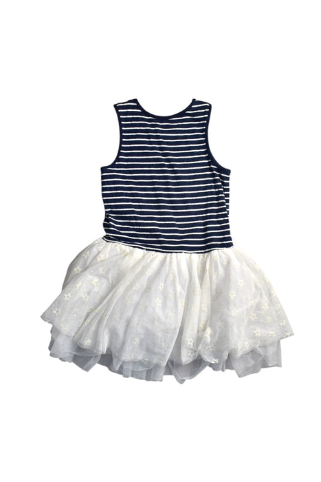A Navy Sleeveless Dresses from Pippa & Julie in size 6T for girl. (Back View)