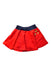 A Red Short Skirts from Petit Bateau in size 6T for girl. (Front View)