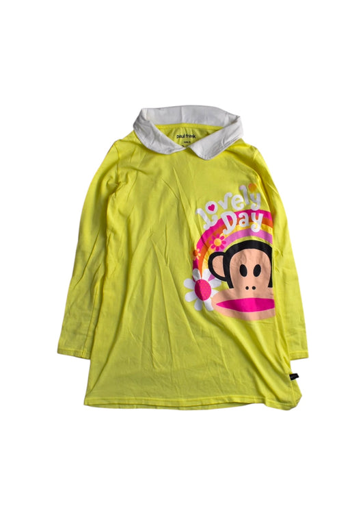 A Yellow Long Sleeve Dresses from Paul Frank in size 6T for girl. (Front View)