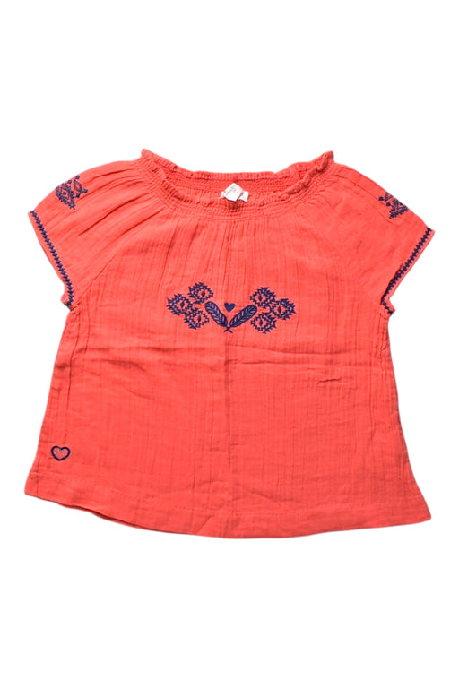 A Orange Short Sleeve Tops from Chateau de Sable in size 6T for girl. (Front View)