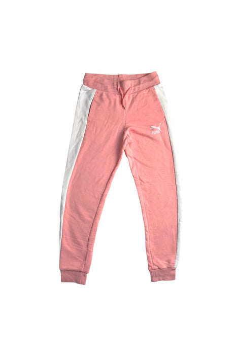 A Pink Sweatpants from Puma in size 9Y for girl. (Front View)