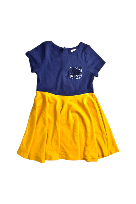 A Blue Short Sleeve Dresses from Du Pareil au même in size 6T for girl. (Front View)