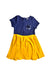 A Blue Short Sleeve Dresses from Du Pareil au même in size 6T for girl. (Front View)
