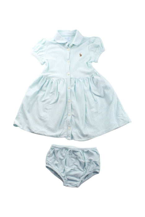 A Blue Dress Sets from Burberry in size 0-3M for girl. (Front View)