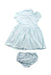 A Blue Dress Sets from Burberry in size 0-3M for girl. (Back View)