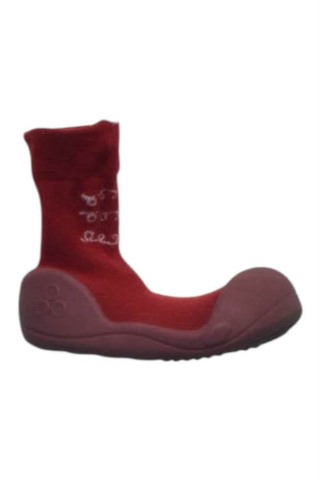 A Red Booties from Attipas in size 18-24M for boy. (Front View)