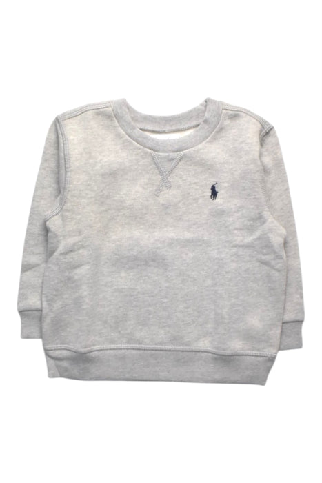 A Grey Crewneck Sweatshirts from Ralph Lauren in size 12-18M for boy. (Front View)