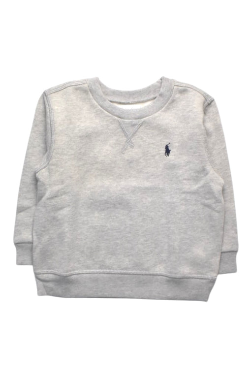 A Grey Crewneck Sweatshirts from Ralph Lauren in size 12-18M for boy. (Front View)