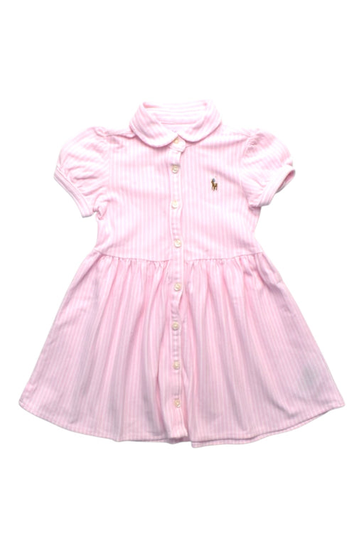 A Pink Short Sleeve Dresses from Ralph Lauren in size 12-18M for girl. (Front View)