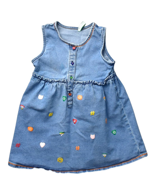 A Multicolour Sleeveless Dresses from United Colors Of Benetton in size 4T for girl. (Front View)