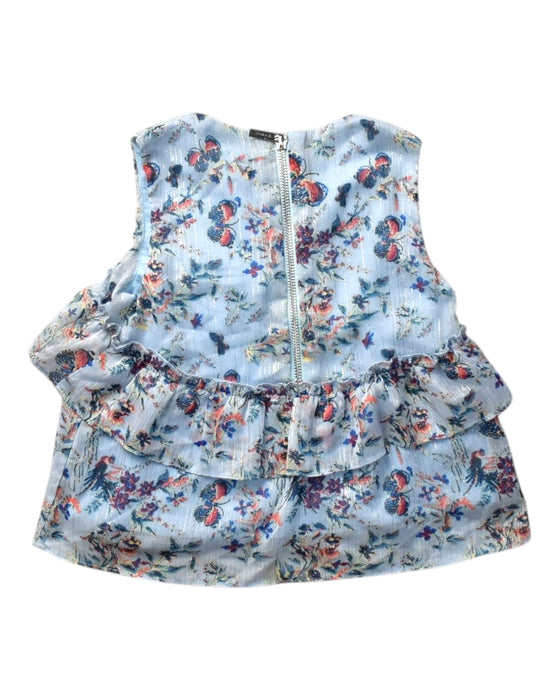 A Multicolour Sleeveless Tops from Imoga in size 4T for girl. (Back View)