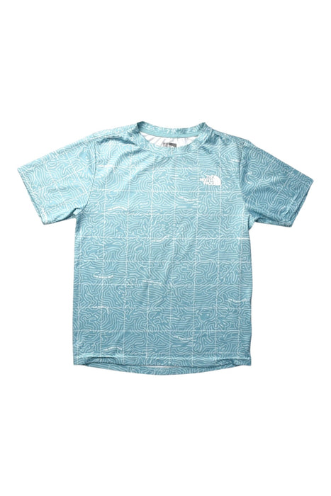 A Blue Short Sleeve T Shirts from The North Face in size 10Y for boy. (Front View)