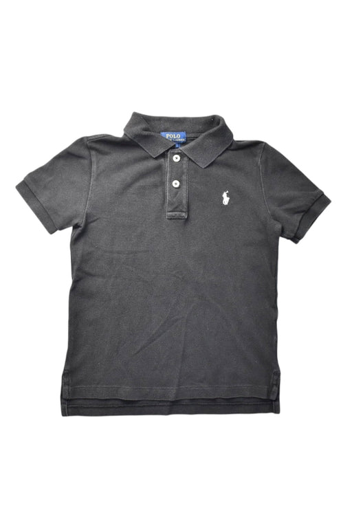 A Black Short Sleeve Polos from Polo Ralph Lauren in size 7Y for boy. (Front View)