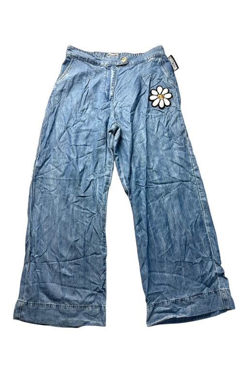 A Blue Casual Pants from Moschino in size 12Y for girl. (Front View)