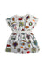 A Multicolour Short Sleeve Dresses from Moschino in size 10Y for girl. (Front View)