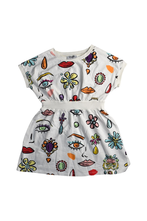 A Multicolour Short Sleeve Dresses from Moschino in size 10Y for girl. (Front View)